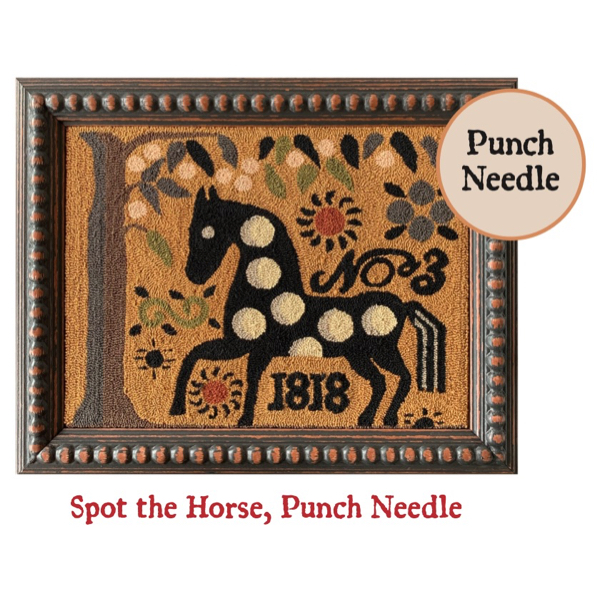 Carriage House Samplings - Spot the Horse Punchneedle